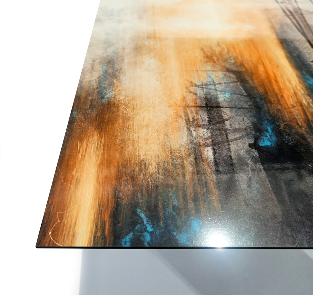 Impression d'art - peinture numérique sur Aluminium Dibond brillant